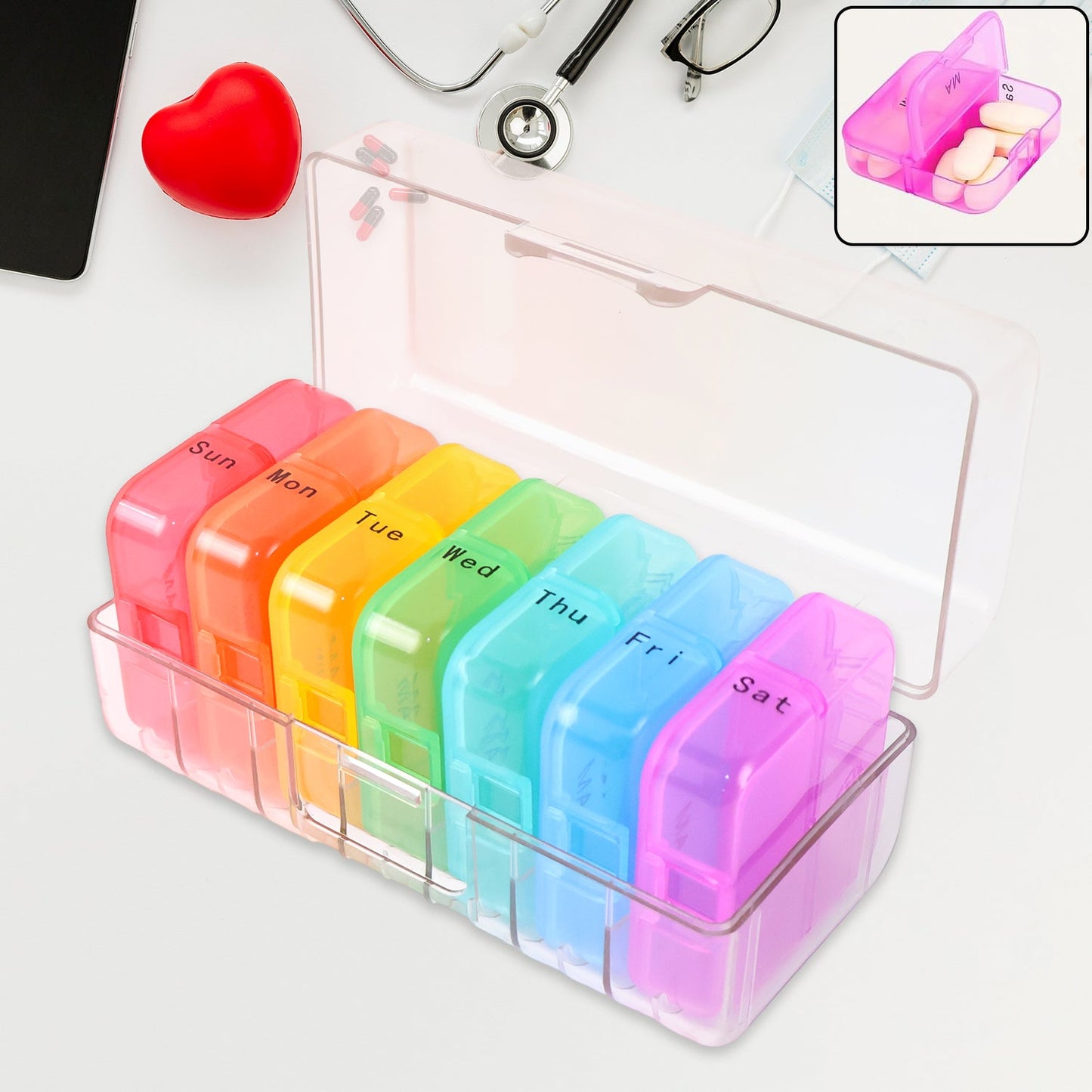 Weekly 7 Day Pill Organizer