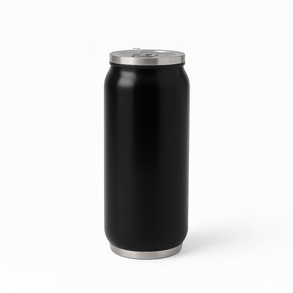 Stainless Steel Can-Shaped Vacuum Flask Built-In Straw 500ml Approx, Tumbler (1 Pc)
