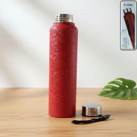Red Alpha Pro Classic Stainless Steel Water Bottle 1000 ML ,Red Color